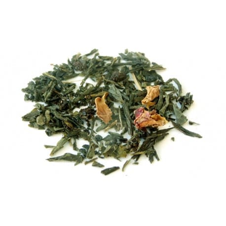Steaming green tea in a ceramic mug – L-theanine tea for anxiety, antioxidant-rich tea, tea for mental clarity and stress