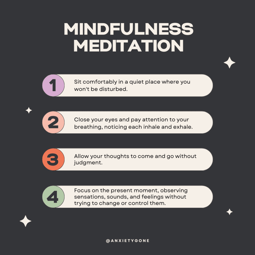 mindfulness meditation steps for anxiety relief