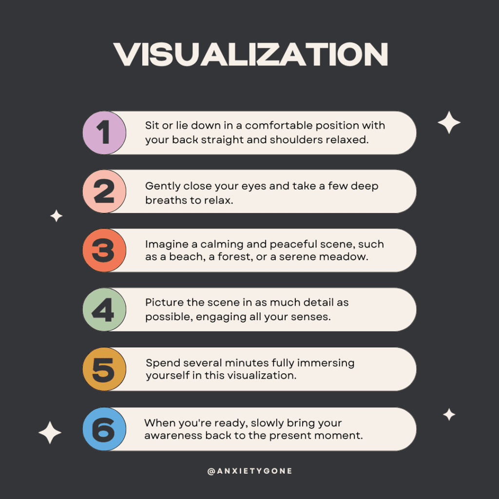 steps on how to do visualization for anxiety relief
