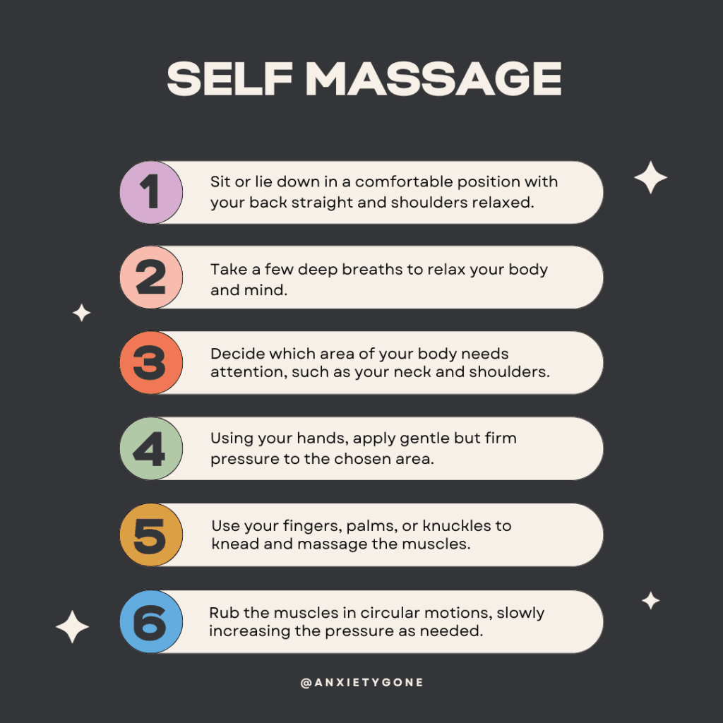 how to do a self massage for anxiety relief