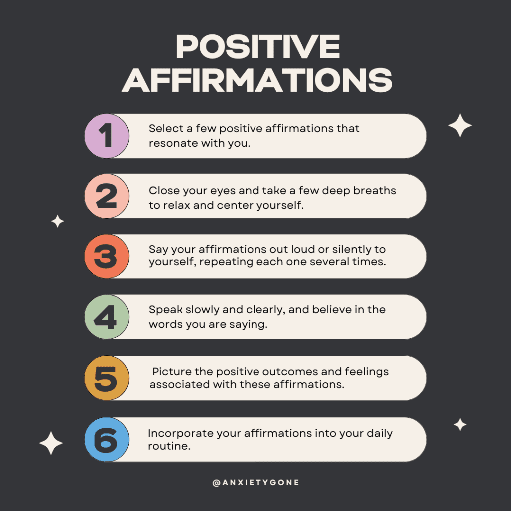 how to use affirmations for relaxation techniques for anxiety