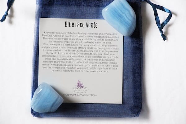 Blue lace agate, blue stones, blue crystals, what does blue agate do, blue agate for anxiety,