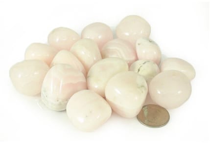 mangano calcite, pink calcite, mangano calcite tumbled stone, pink stones, pink crystals, what does mangano do, mangano for anxiety,