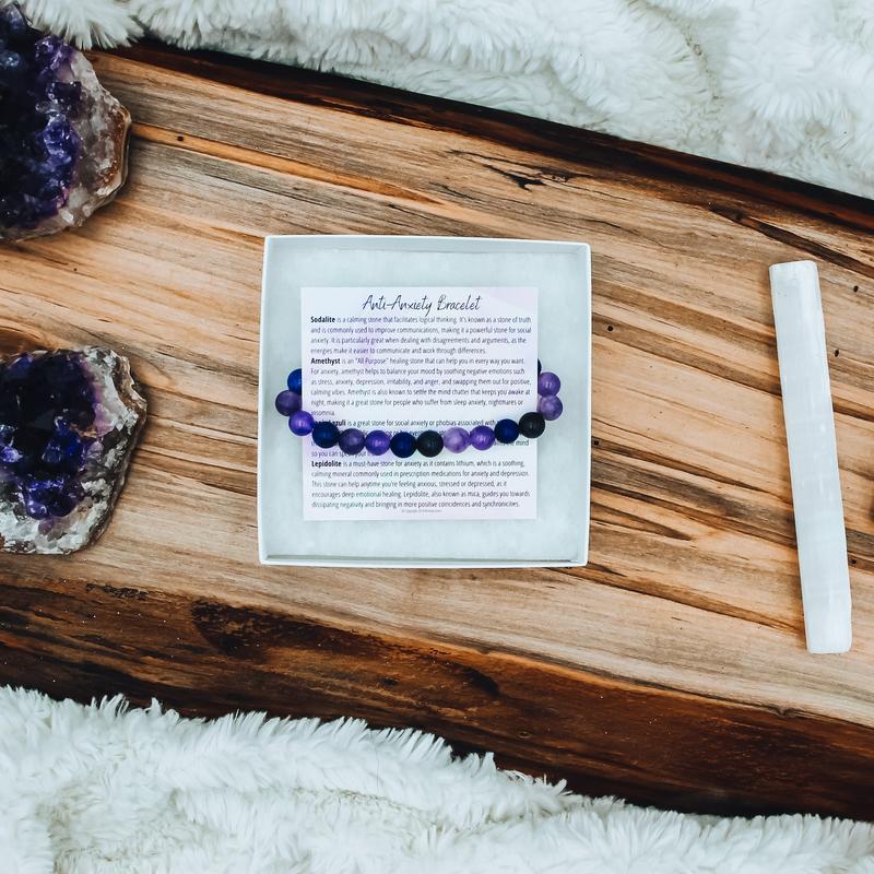 gemstones for sleep, stones for sleep, crystals for sleep, sleep anxiety, natural sleep aid, stones for insomnia,  amethyst bracelet, anxiety bracelet