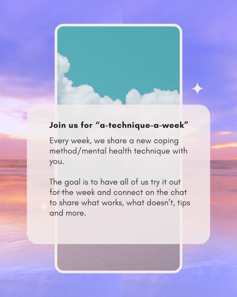 Image featuring Week One of a mental health technique series, highlighting the Émile Coué affirmation exercise. Includes calming pastel background with instructions for anxiety relief and positive affirmations to boost mental health and resilience.