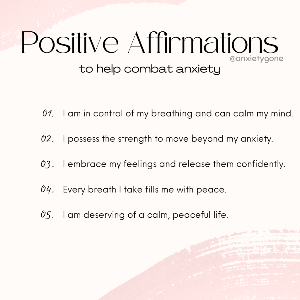 anxiety affirmations, mental health affirmations