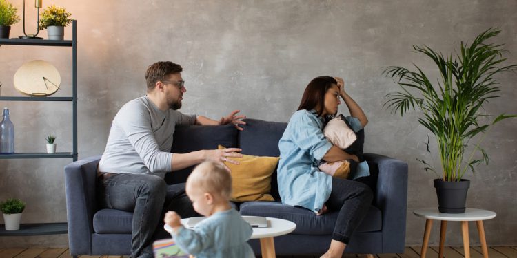 Young Couple Arguing in family counseling